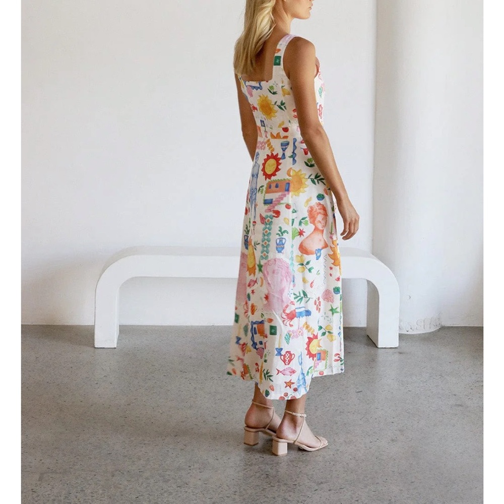 Reverie Darcy Dress in La Dolce Vita Print - Picture 2 of 9